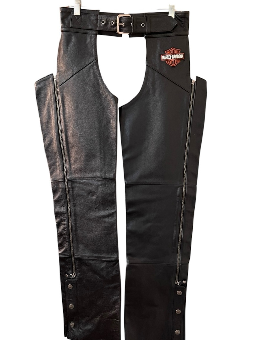 Harley-Davidson Genuine Leather Motorcycle Chaps Riding Gear 98090-06VM Size S